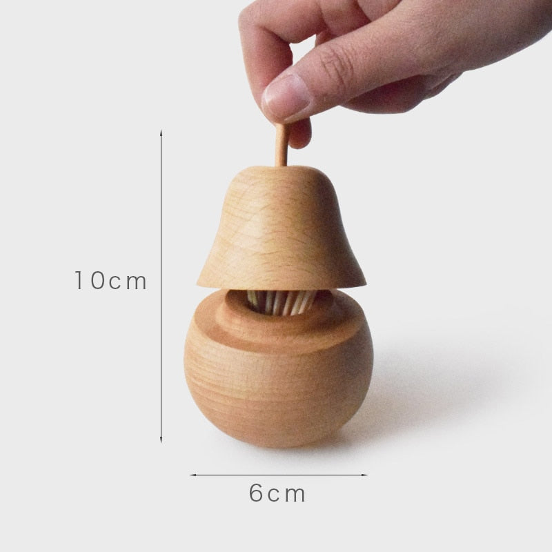 Sikunuo | Wooden Pear Toothpick Holder