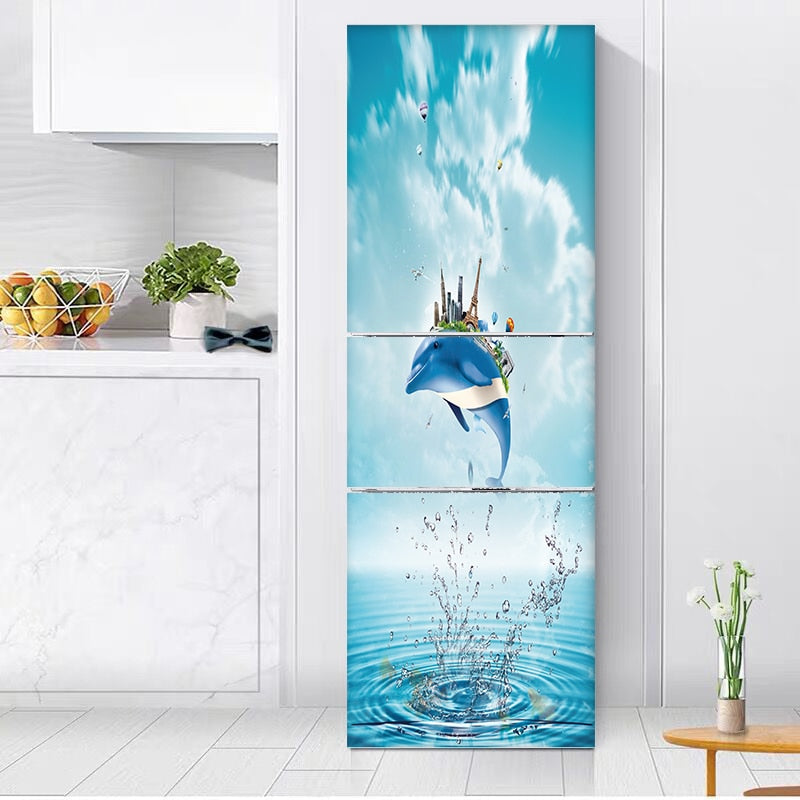 Sikunuo | Stylish Waterproof Self-Adhesive Refrigerator Sticker