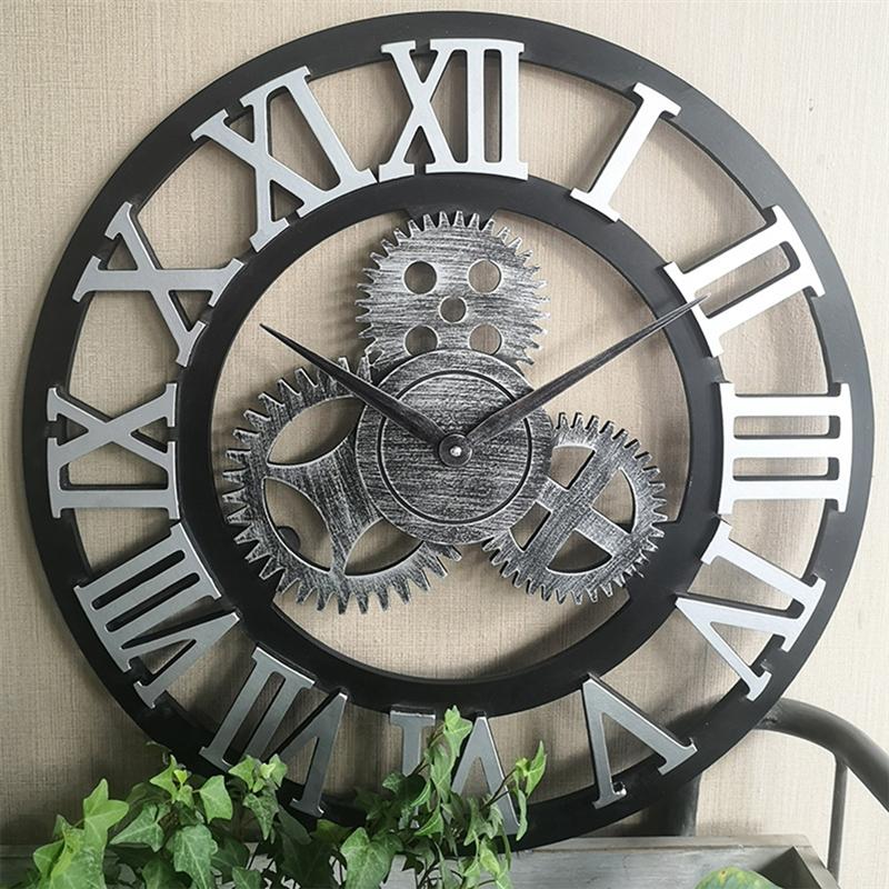 Sikunuo | Handmade Oversized 3D Retro Decorative Wall Clock