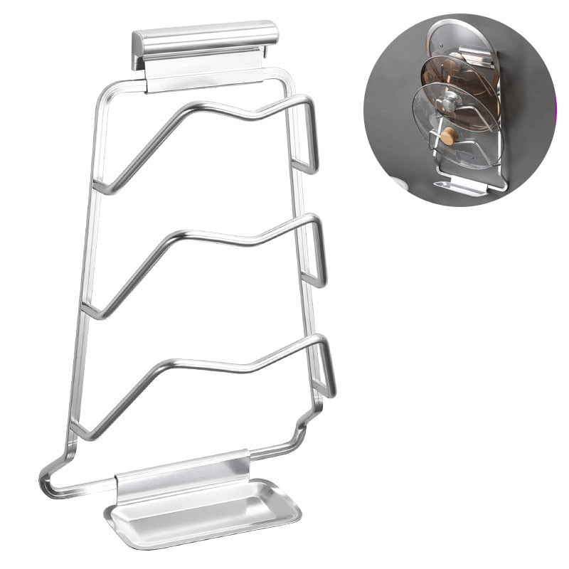 Sikunuo | Wall-Mounted Extreme Pot Lid Holder Rack