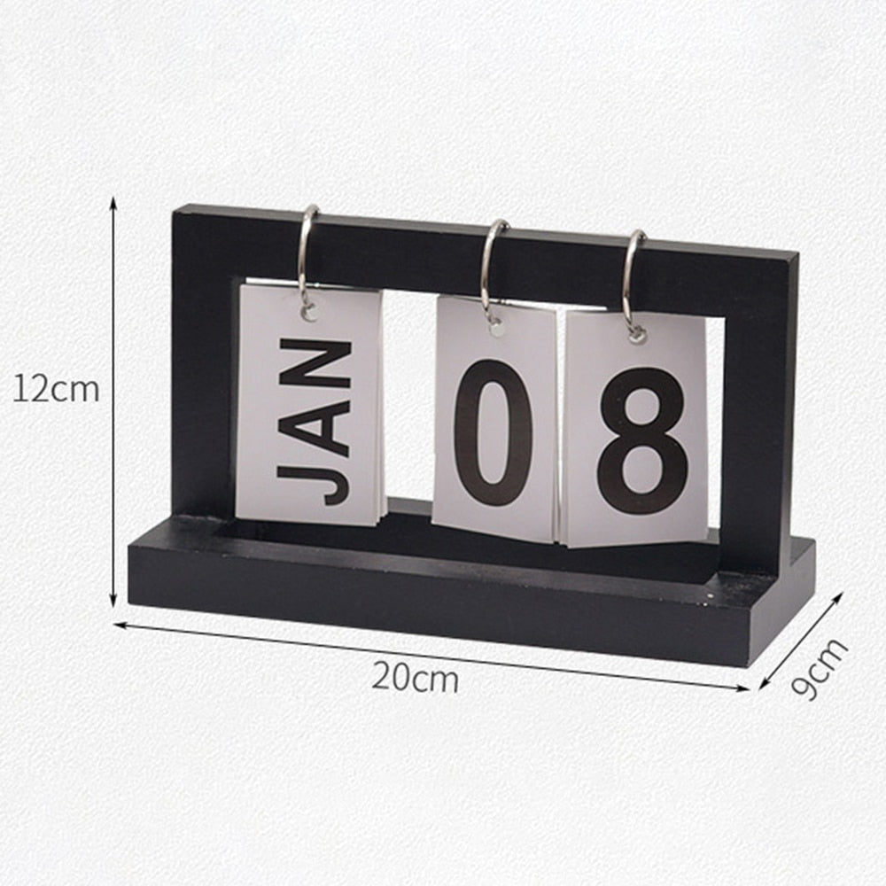 Sikunuo | Wooden Flip Desktop Daily Calendar