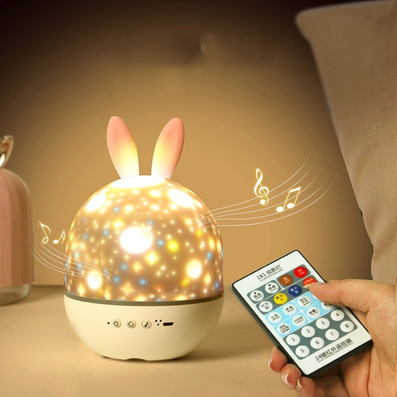 Sikunuo | LED Universe Stars Bunny Projector Night Light