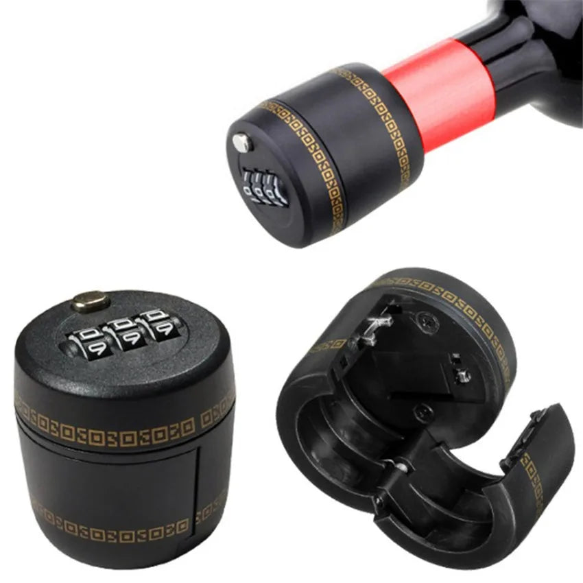 Sikunuo | Drink Safe Reusable Childproof Password Lock Wine Bottle Stopper