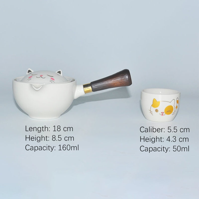 Sikunuo | Self-Rotating Cute Cat Kung Fu Tea Set