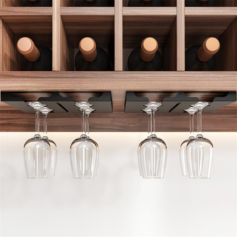 Sikunuo | Under Cabinet Glass Organizer Rack