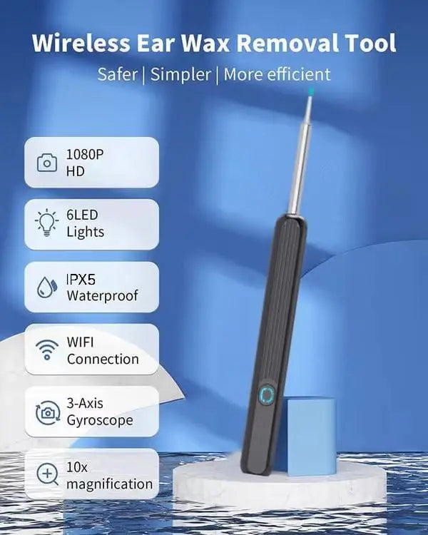 Sikunuo | HD Earwax Removal Spoon — Wireless Otoscope with LED Light