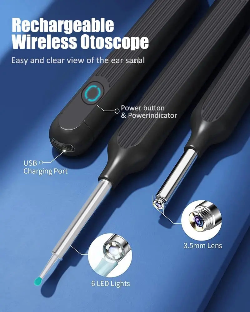 Sikunuo | HD Earwax Removal Spoon — Wireless Otoscope with LED Light
