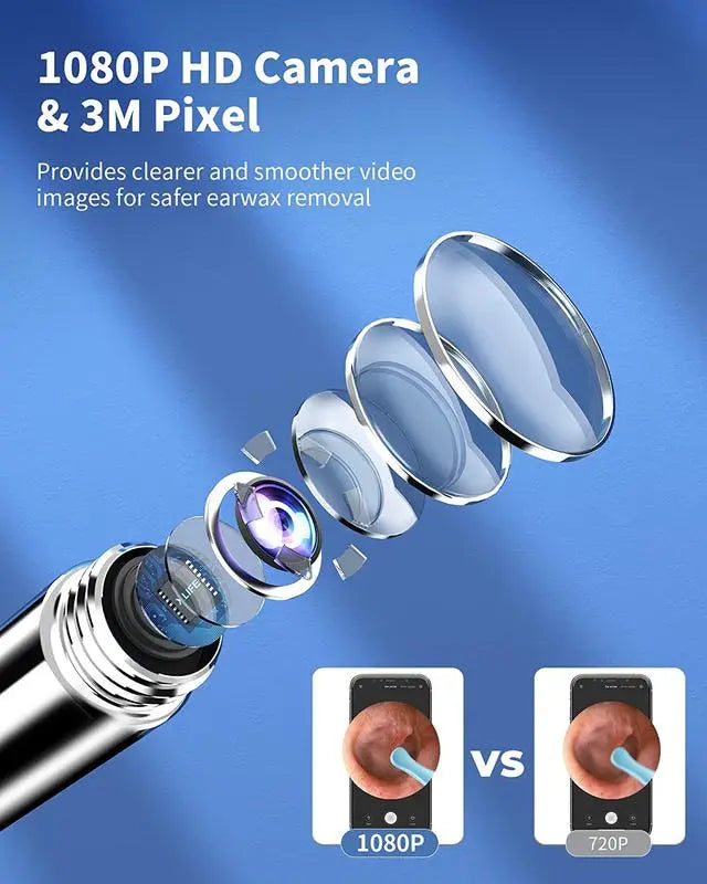 Sikunuo | HD Earwax Removal Spoon — Wireless Otoscope with LED Light