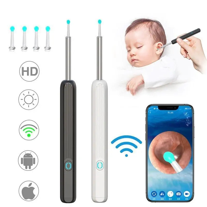 Sikunuo | HD Earwax Removal Spoon — Wireless Otoscope with LED Light