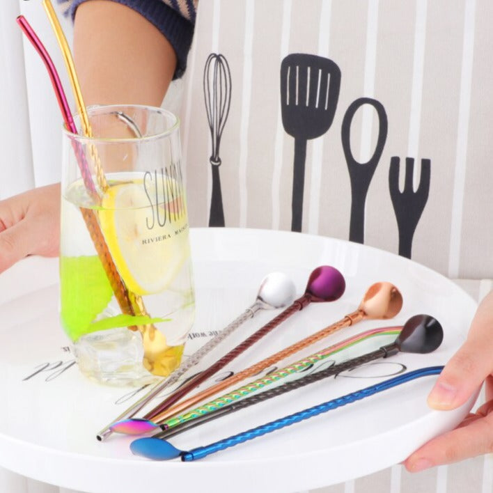 Sikunuo | Reusable Long Handle Spoon Straw