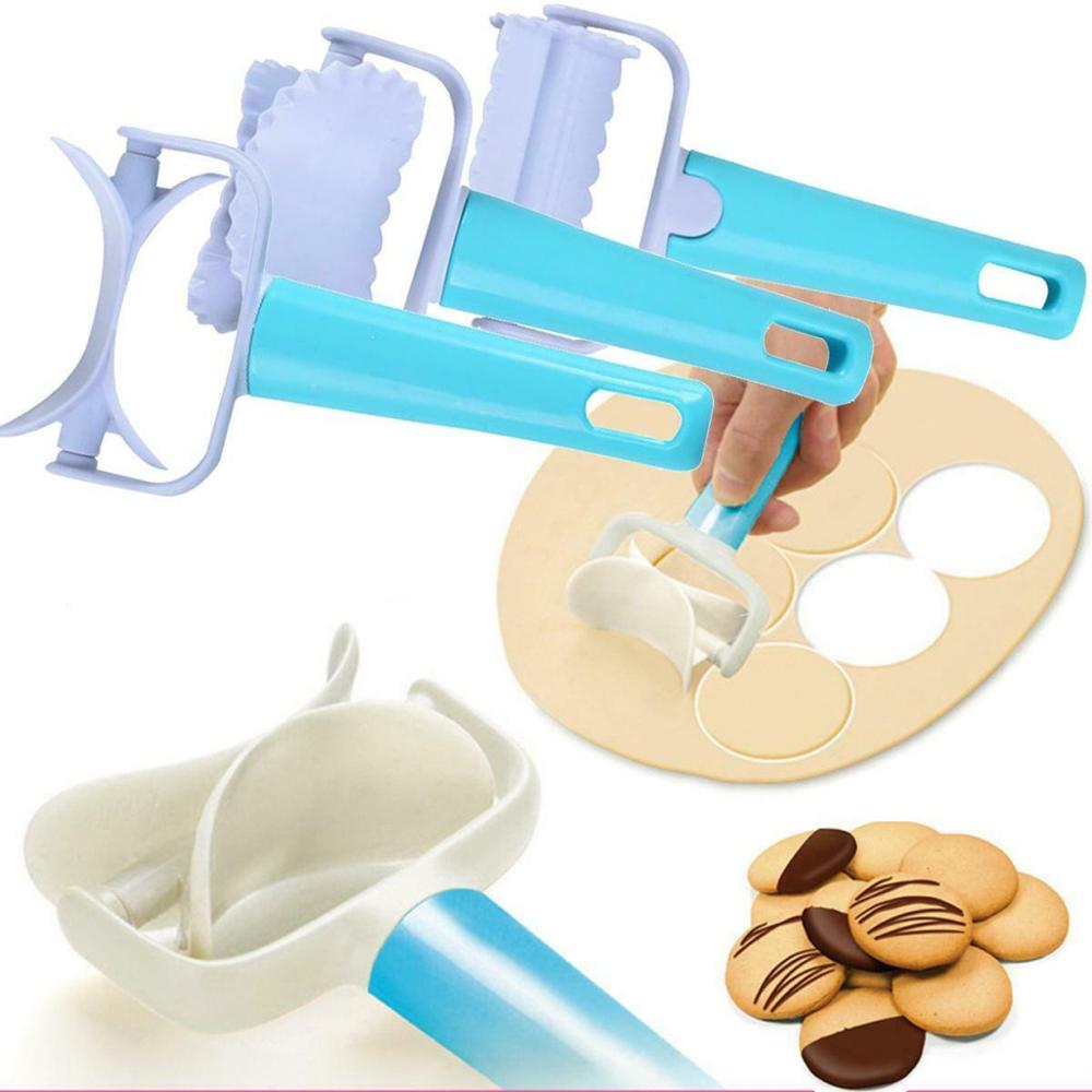 Sikunuo | 3Pcs Cake Decorating Dough Cutter Roller