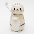 Sikunuo | Lucky Cat Ceramic Coffee Mug with Spoon