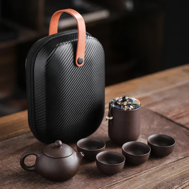 Sikunuo | Ceramic Gaiwan Portable Kung Fu Tea Gift Set