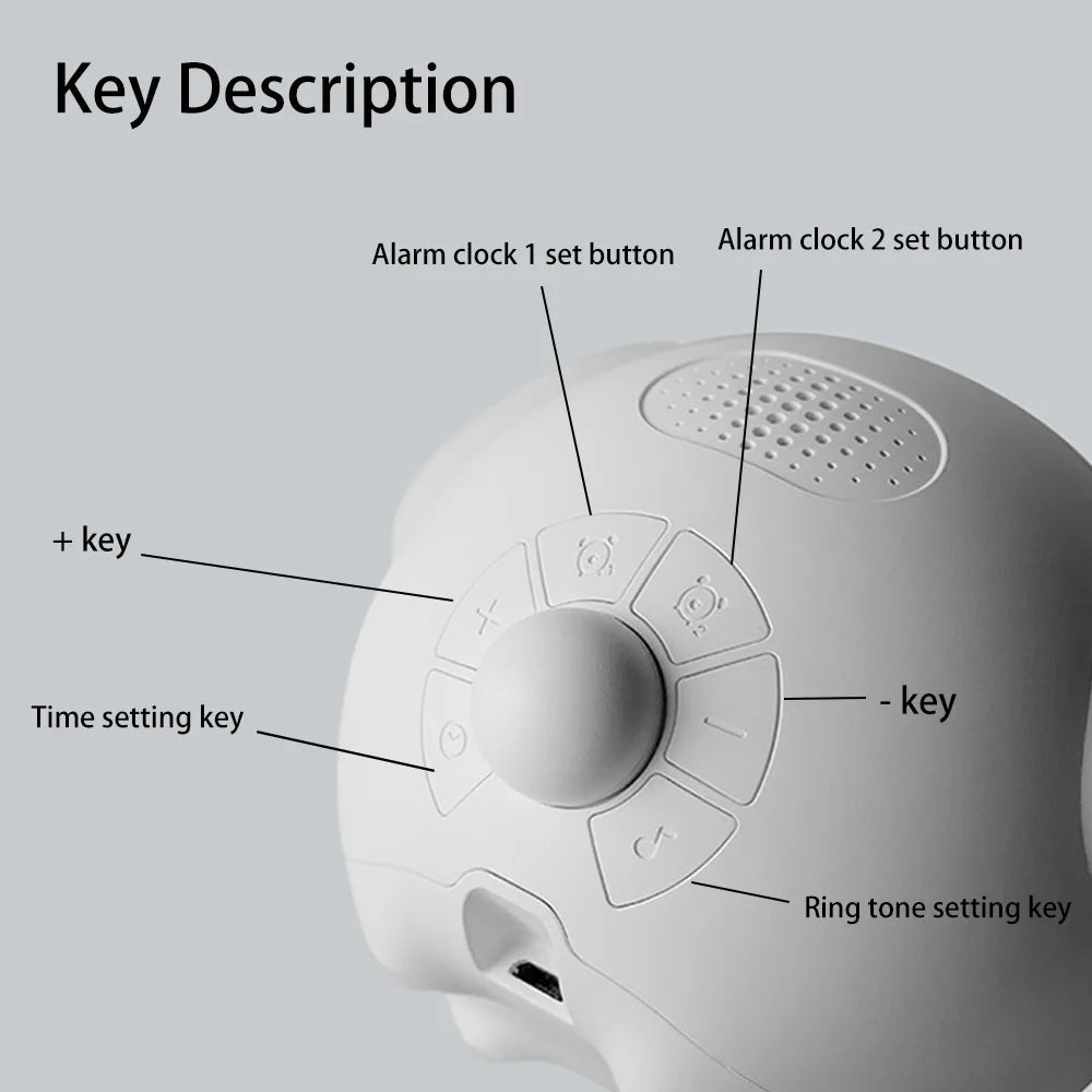 Sikunuo | Cute Expression Night Light Alarm Clock