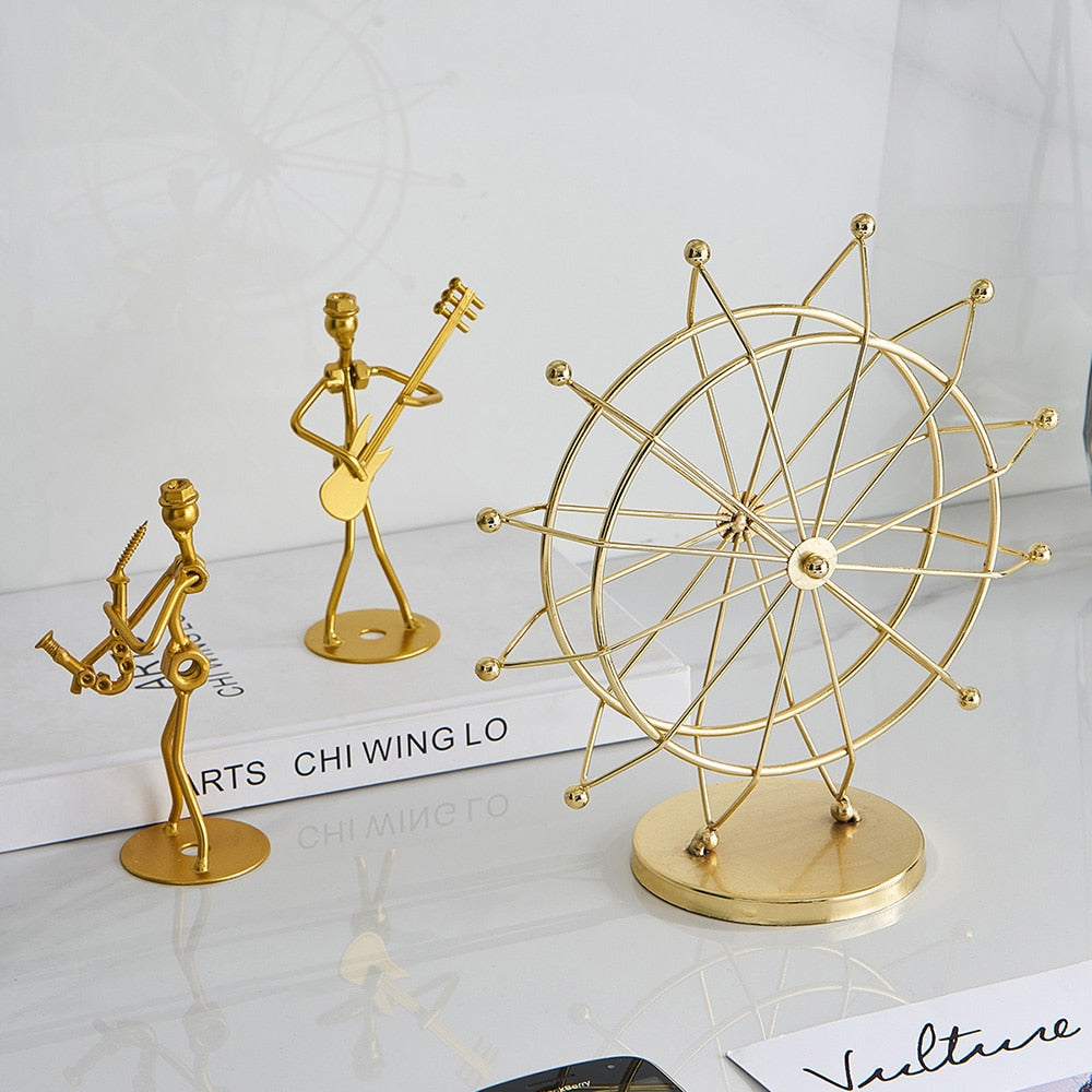 Sikunuo | Modern Metal Rotating Home Office Decor