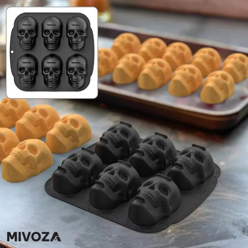 Sikunuo | Halloween 3D Skull Cake Pan