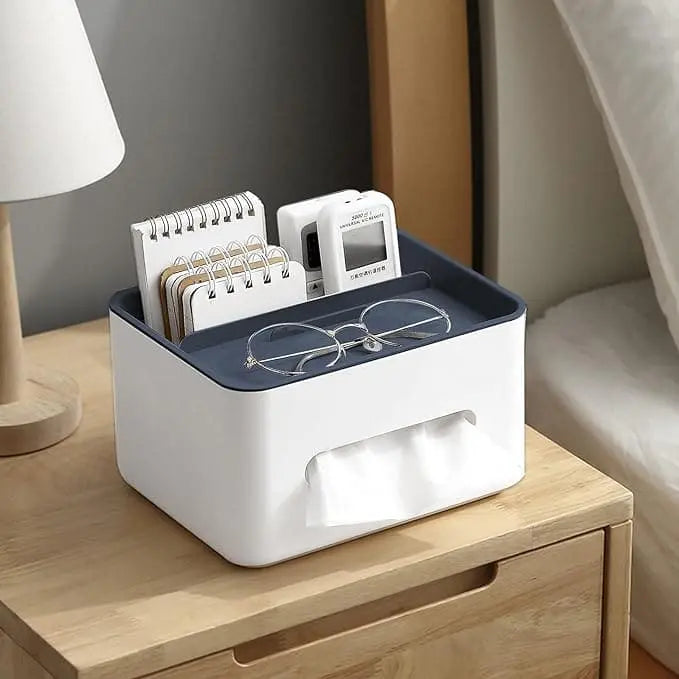 Sikunuo | Durable Multifunctional Tissue Box with Storage Compartments