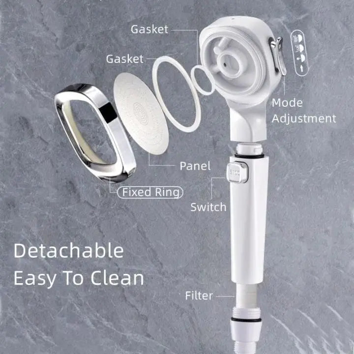 Sikunuo | Handheld shower with 4 spray modes & stop button – High pressure