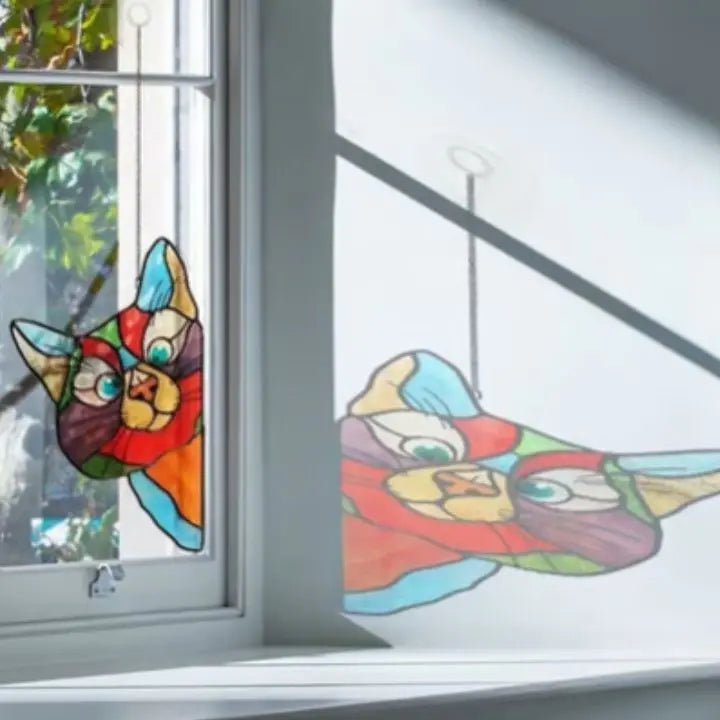 Sikunuo | Handmade Cat Suncatcher – Window Decoration with Style