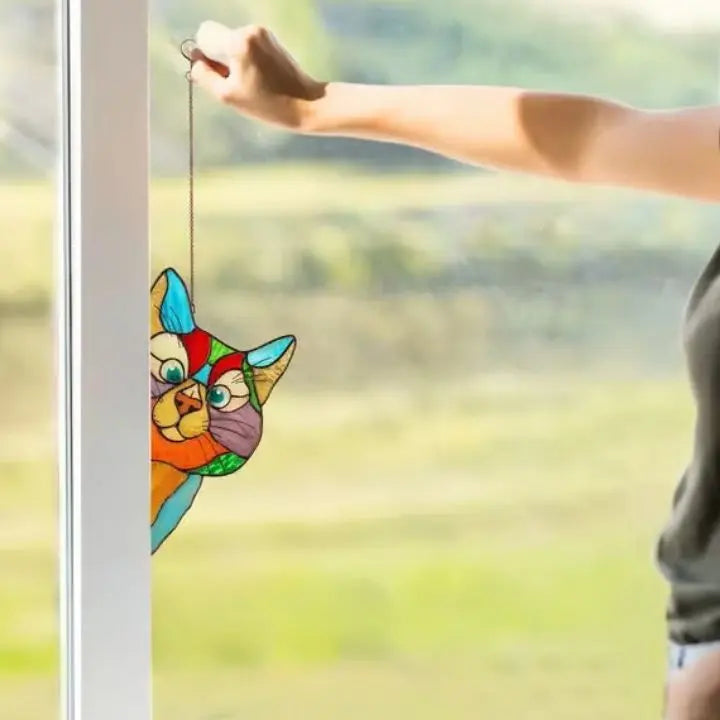 Sikunuo | Handmade Cat Suncatcher – Window Decoration with Style