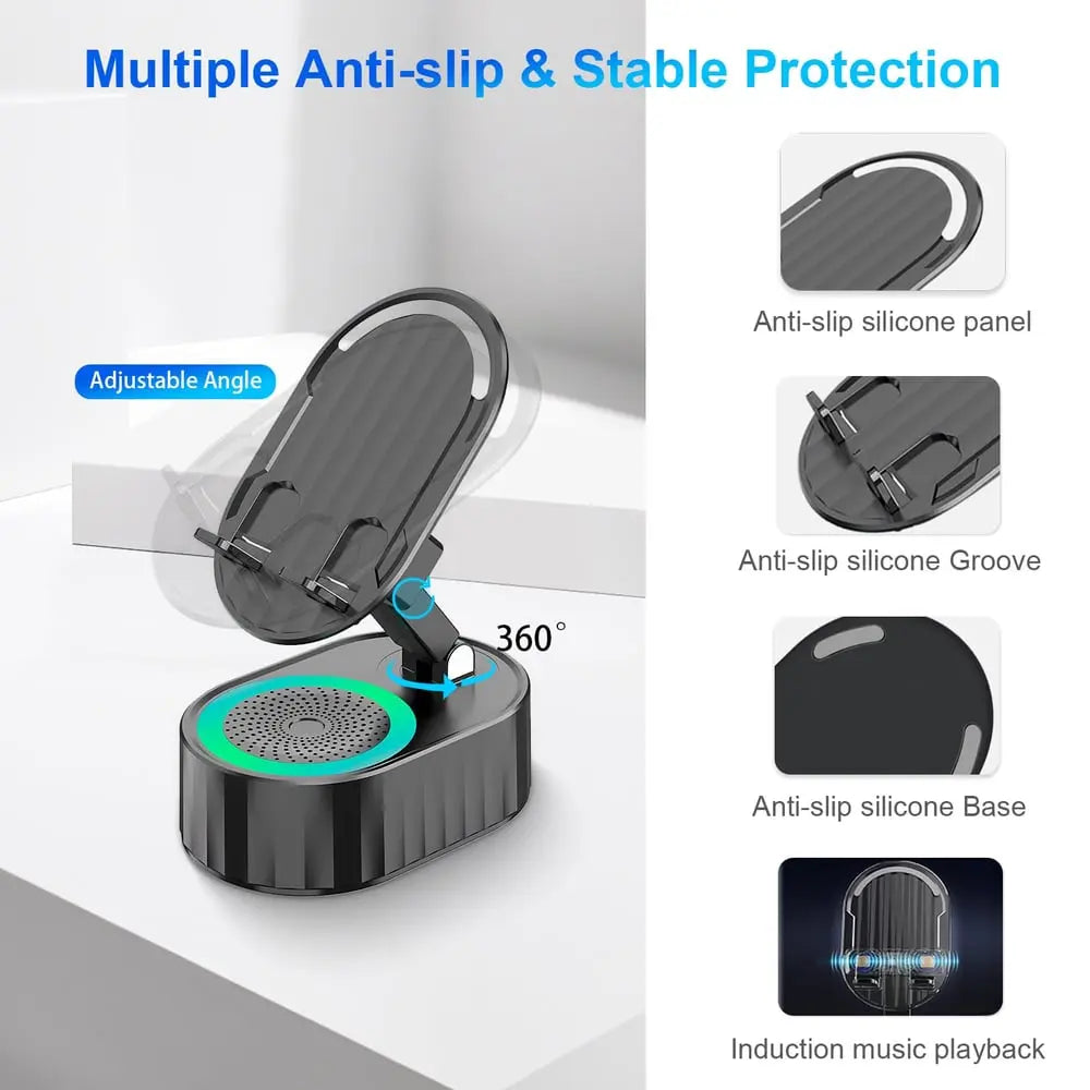 Sikunuo | Handy Stand with Induction Speaker & Power Bank