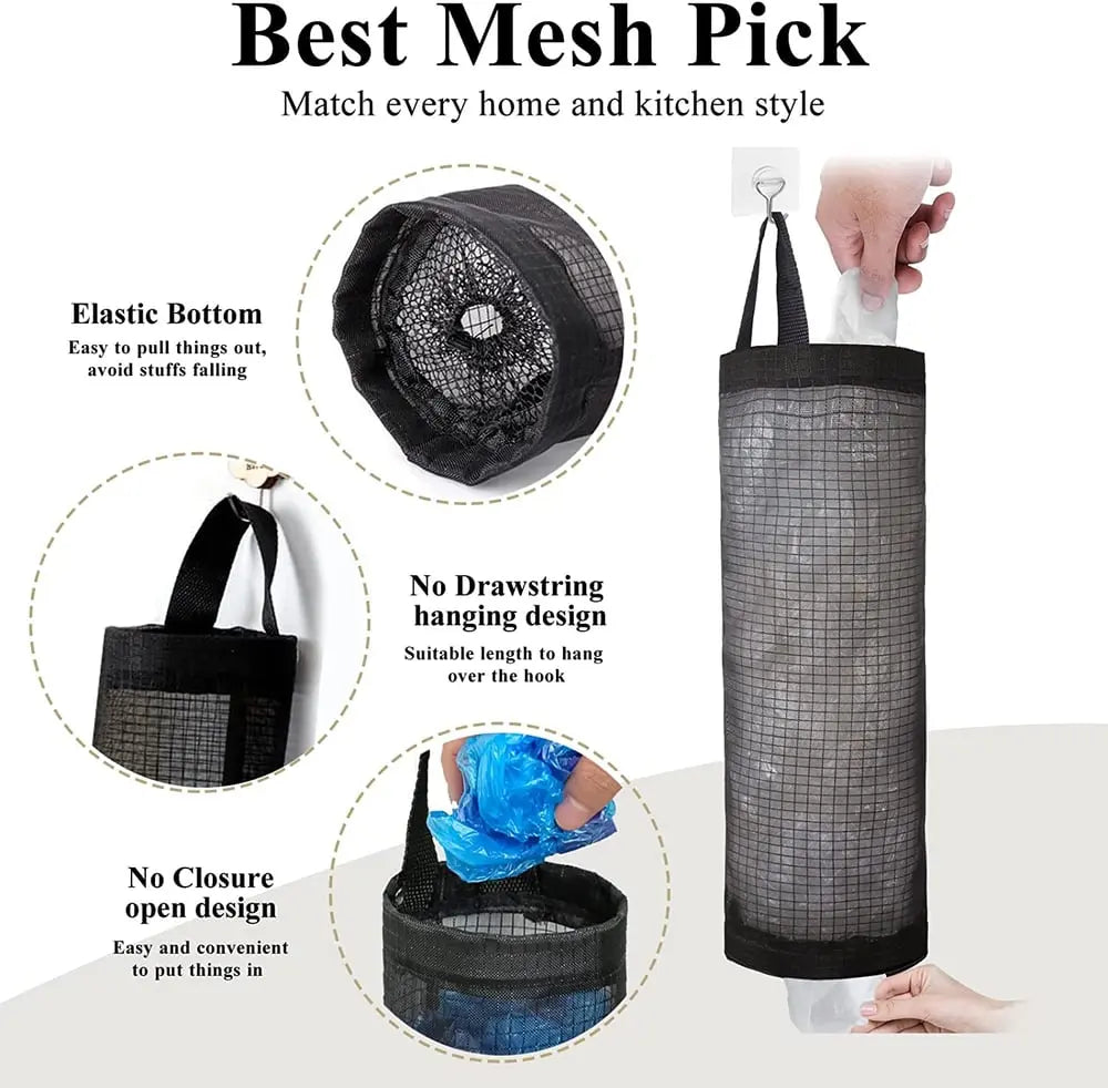 Sikunuo | Hanging Mesh Organizer for Bags – Neatly Store Plastic Bags