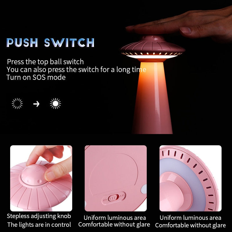 Sikunuo | UFO Inspired Rechargeable LED Desk Lamp