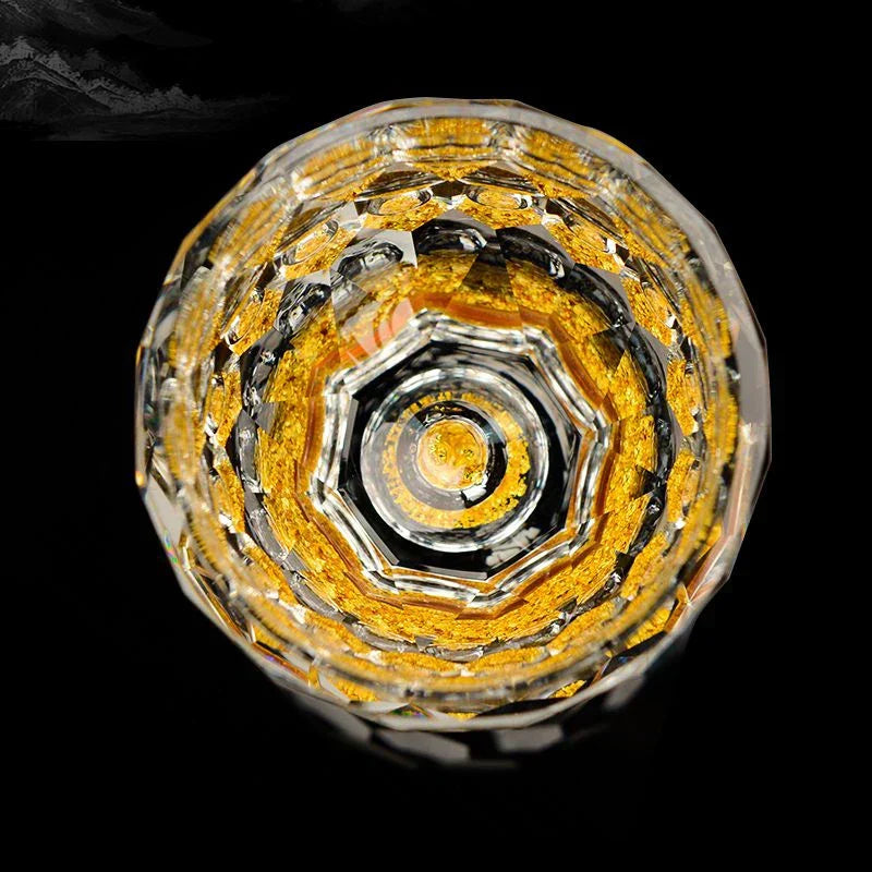 Sikunuo | Crystal Glass Whiskey Glasses Bar Liqueur Sphere Cups Sake and Shochu Double-Walled Thick Bottoms Small Capacity Tea Cups