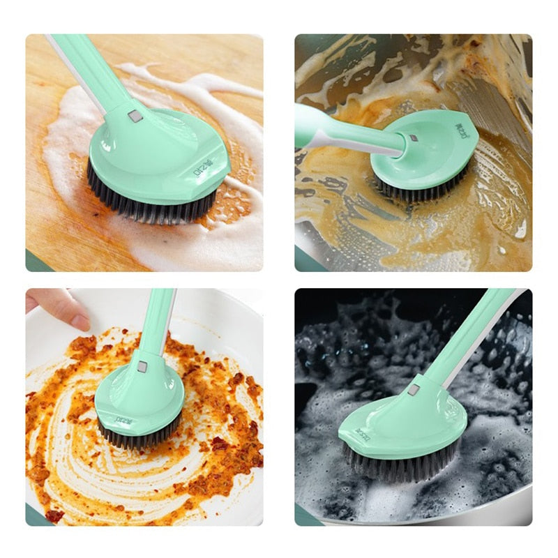 Sikunuo | Soap Saver Long Handle Easy Dishwashing Brush
