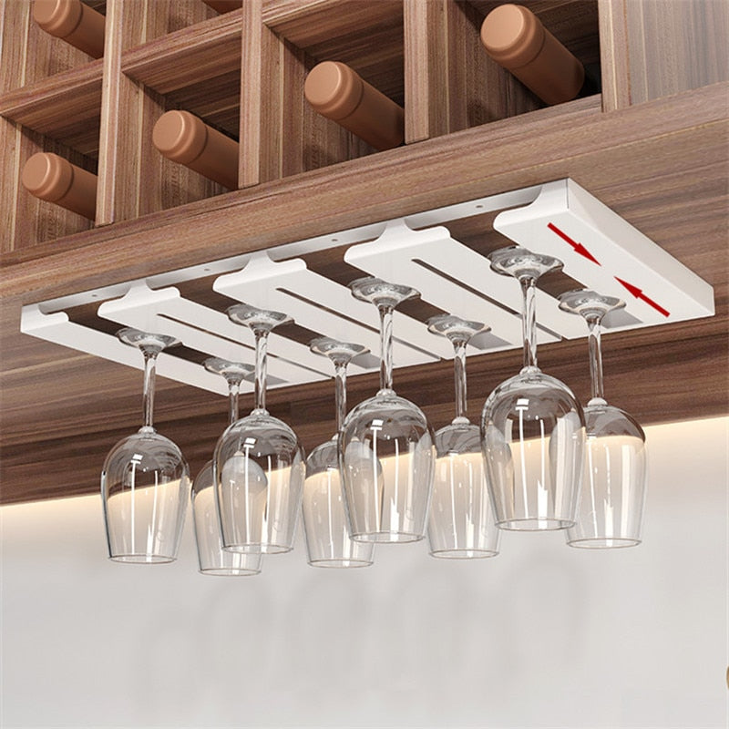 Sikunuo | Under Cabinet Glass Organizer Rack