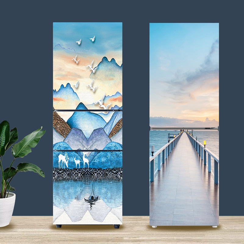 Sikunuo | Stylish Waterproof Self-Adhesive Refrigerator Sticker