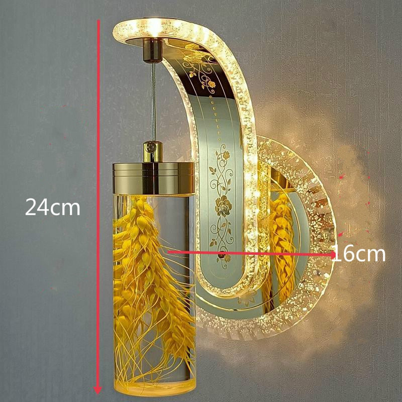 Sikunuo | Elegant Crystal Flower Dimming Wall Lamp