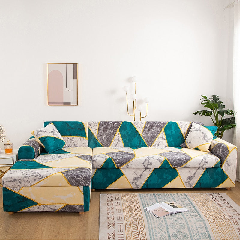 Sikunuo | Modern Non-slip Colorful Elastic Sofa Cover