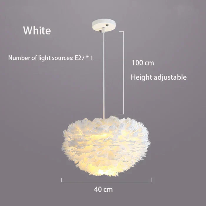 Sikunuo | Cloud Like Realistic Feather Chandelier