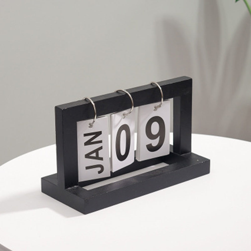Sikunuo | Wooden Flip Desktop Daily Calendar