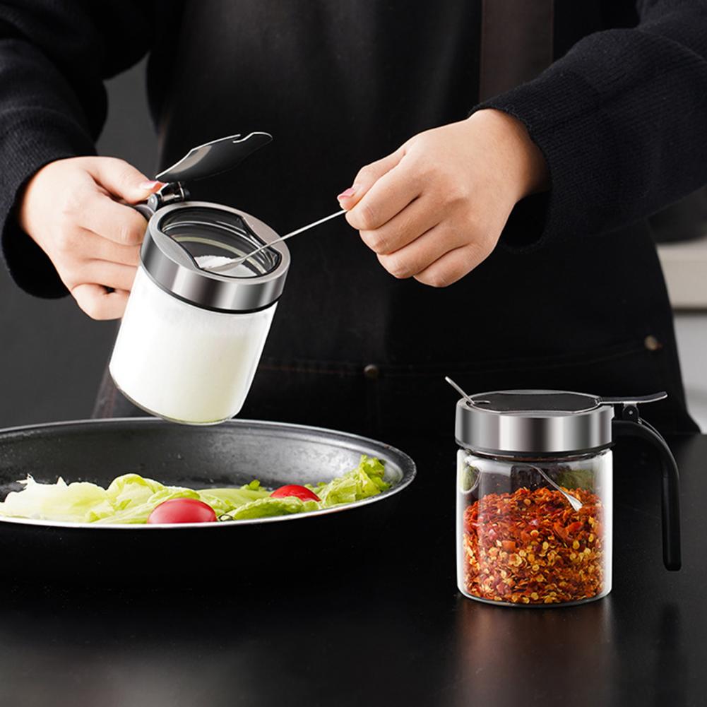 Sikunuo | Moisture Proof Elegant Glass Seasoning Storage Jar
