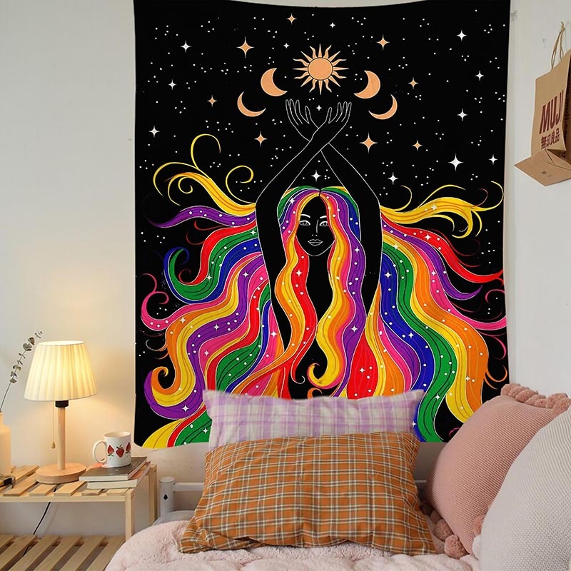 Sikunuo | Bohemian Style Moon Energy Wall Hanging Decor