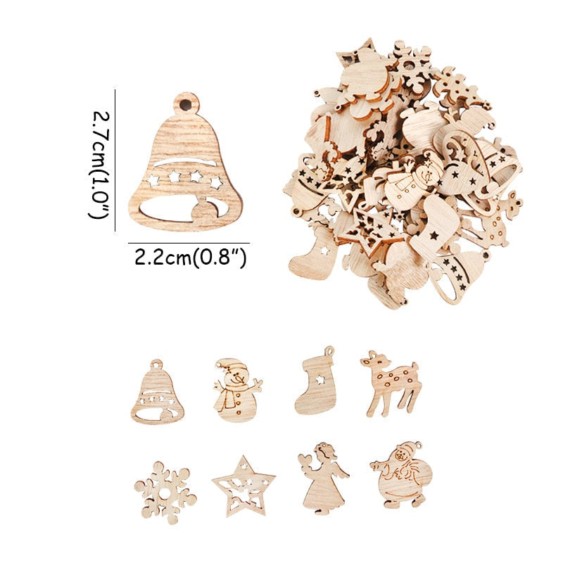 Sikunuo | Wooden Winter Happy Christmas Ornaments