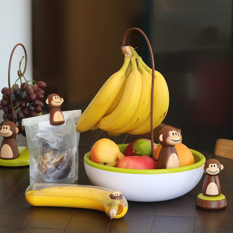 Sikunuo | Monkey Shape Kitchen Banana Hanger Stand