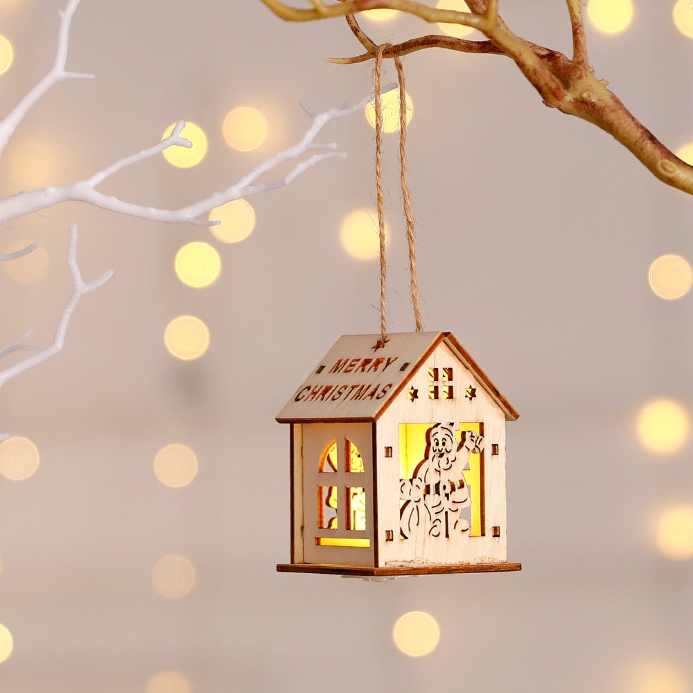 Sikunuo | DIY Wooden Hanging House Decor Glowing Lamp