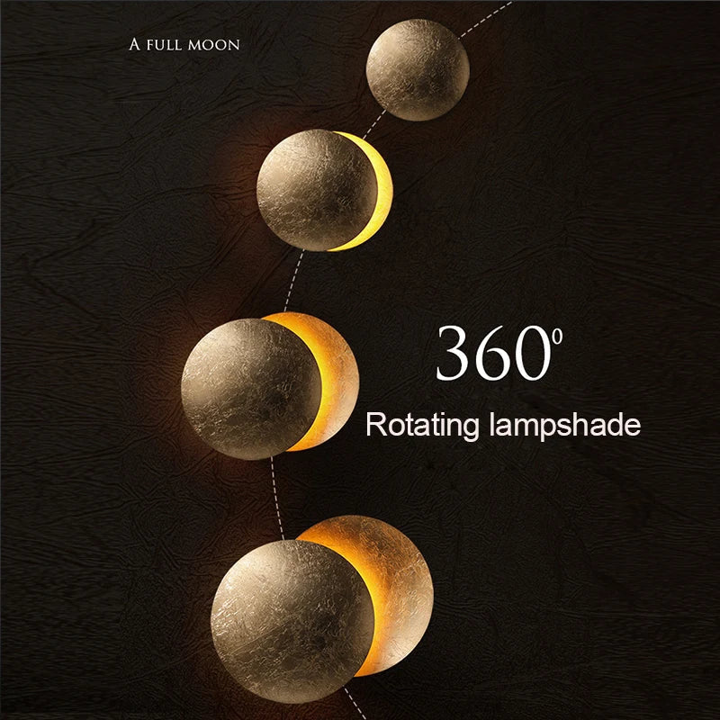 Sikunuo | Modern Decor Eclipse Lunar Glow Wall Lamp