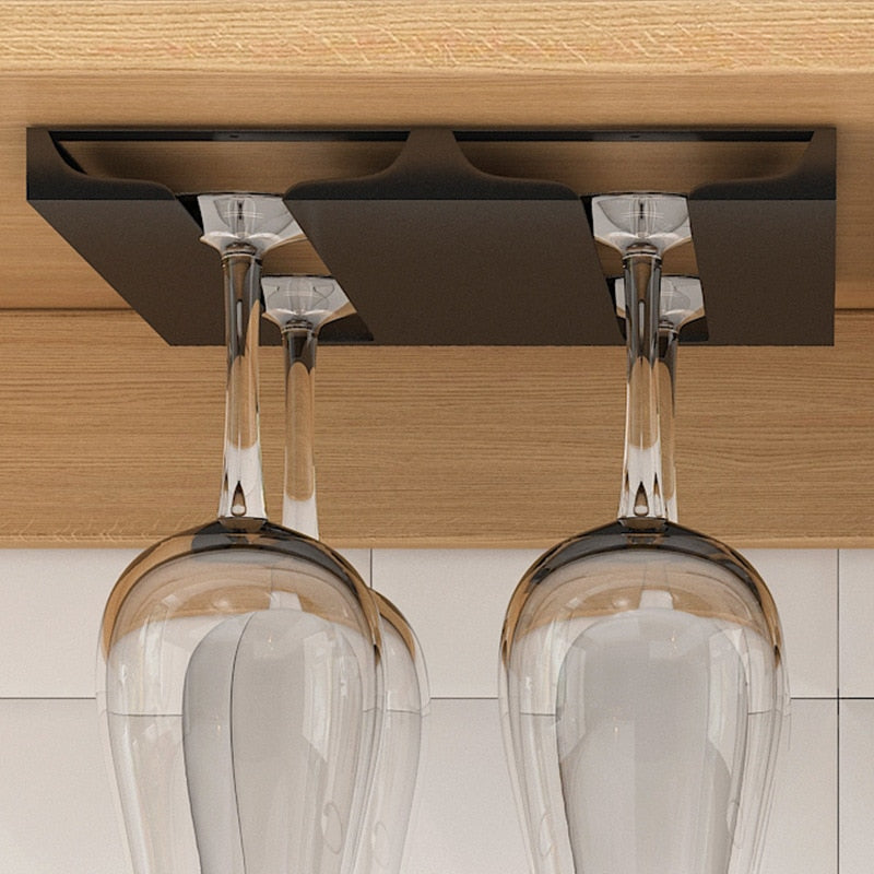 Sikunuo | Under Cabinet Glass Organizer Rack