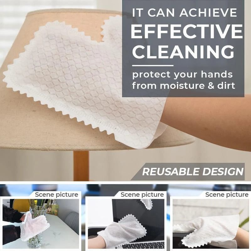 Sikunuo | 10Pcs Reusable Microfiber Dust Cleaning Gloves