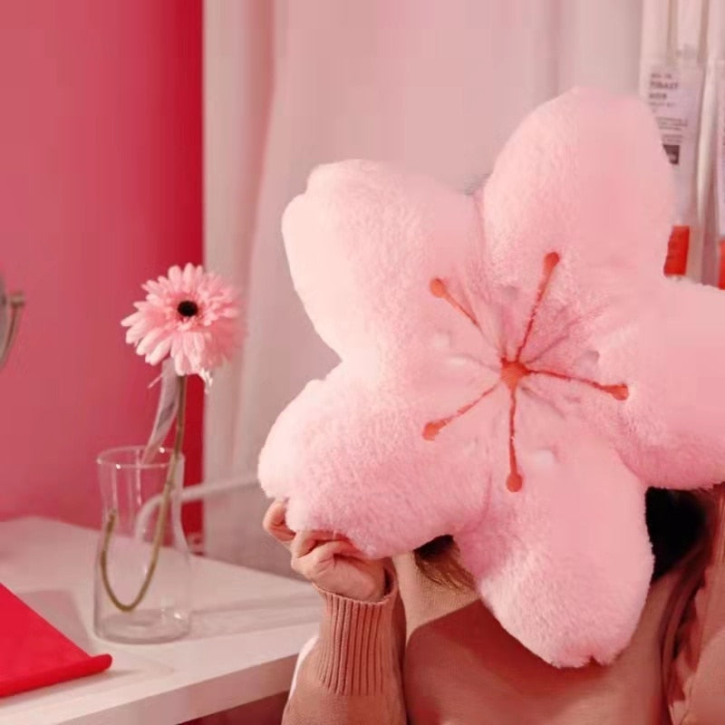 Sikunuo | Colorful Cherry Flower Seat Cushion Pillow