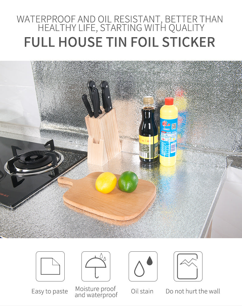 Sikunuo | Waterproof Self-Adhesive Kitchen Oil-proof Wallpapers