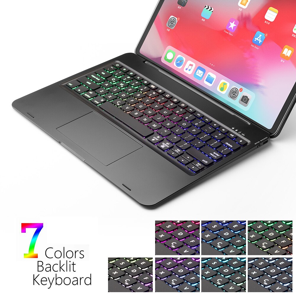 Sikunuo | Wireless Backlit Keyboard iPad Holder Case