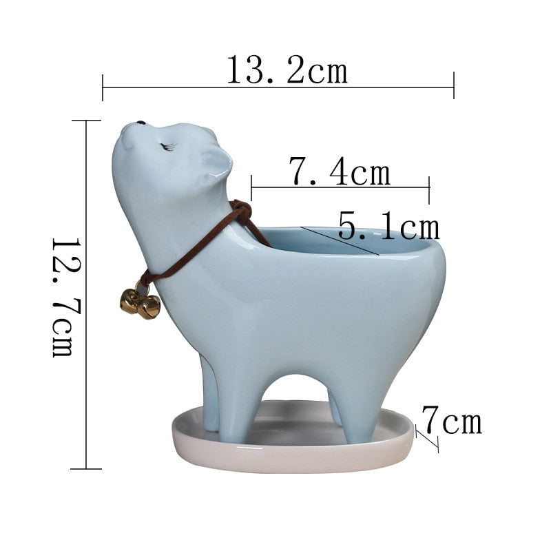 Sikunuo | Rising Cat Ceramic Flower Pot