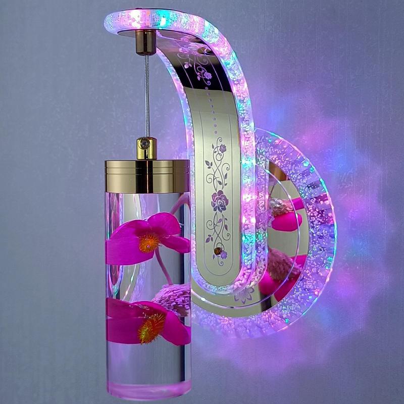 Sikunuo | Elegant Crystal Flower Dimming Wall Lamp