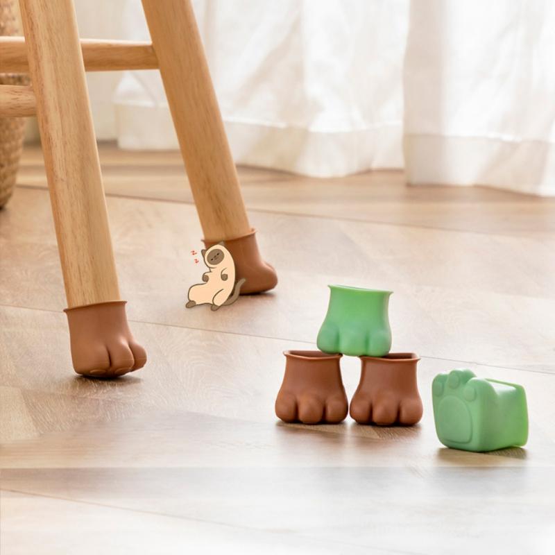 Sikunuo | 4Pcs Non-Slip Cat Paw Furniture Leg Cover