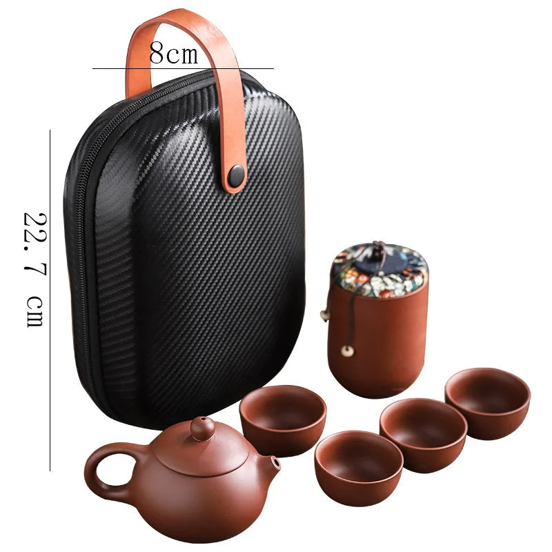 Sikunuo | Ceramic Gaiwan Portable Kung Fu Tea Gift Set